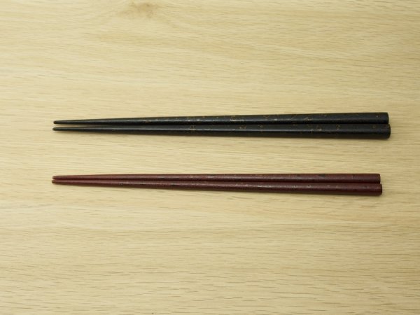 画像4: 夫婦箸セット 紋紗塗唐塗紋様箸