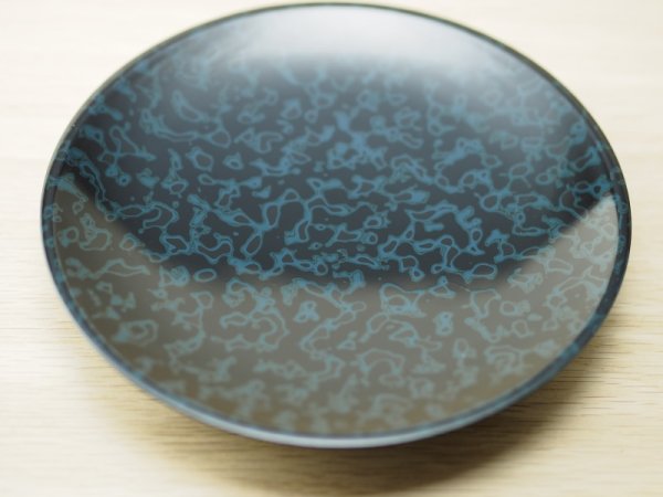 画像2: 唐塗　菓子皿　黒上（青）