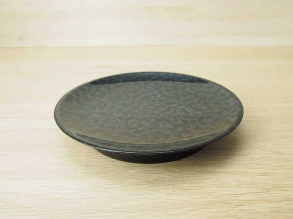 画像1: 唐塗　菓子皿　黒上（青）