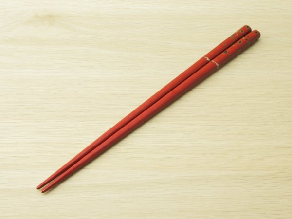画像2: 唐塗　大箸(金線）
