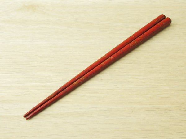 画像3: 唐塗 大箸(黒彩色金仕掛け)
