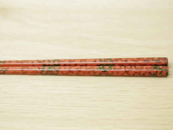 画像5: 唐塗　大箸(白、緑、ピンク）