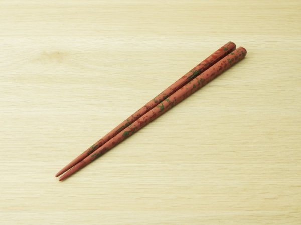 画像3: 唐塗　中箸(赤上緑金、桃上赤緑金）