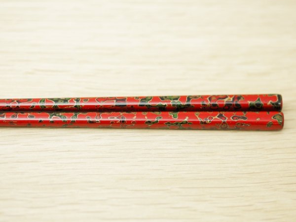 画像5: 唐塗 細箸(赤上、呂上、緑上)