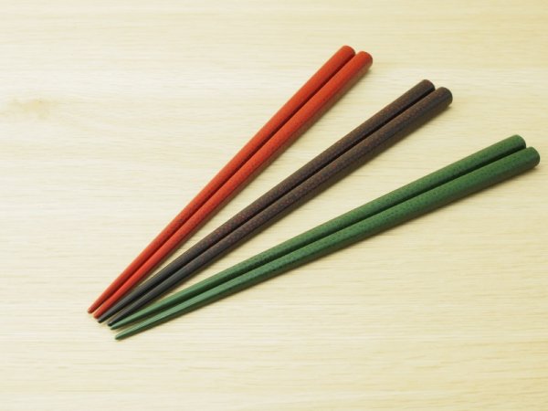 画像1: ななこ塗　中箸　（赤、黒、緑）