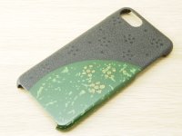紋紗塗と唐塗　iPhone 7、iPhone 8 用ケース 緑