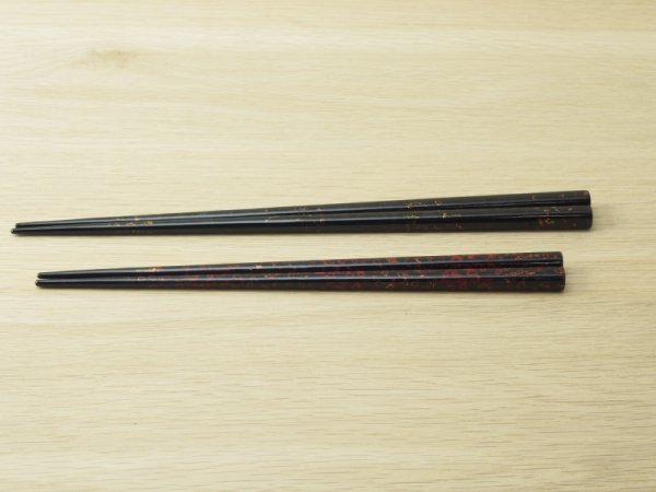 画像4: 夫婦箸セット　黒上