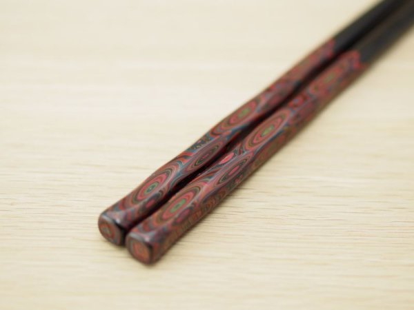 画像5: 変わり塗箸　大箸 堆漆（桐箱付き）