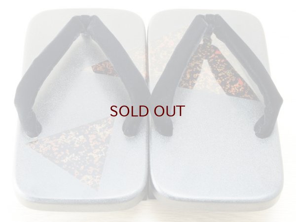 画像3: 紋紗塗　男下駄　唐塗塗り分け模様