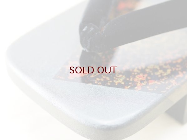 画像5: 紋紗塗　男下駄　唐塗塗り分け模様