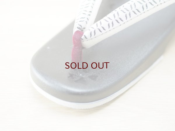 画像5: 紋紗塗　女下駄　花模様