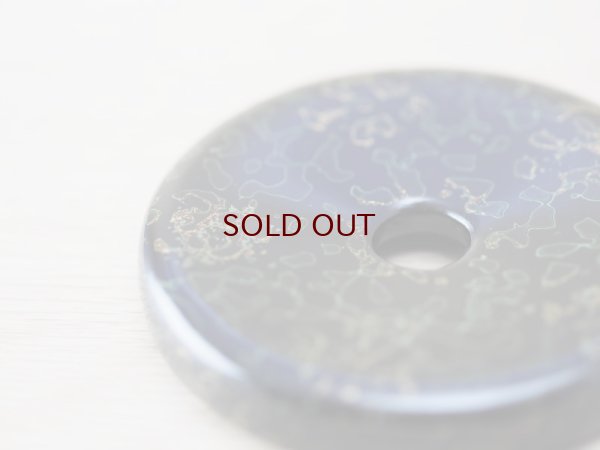 画像11: 唐塗　木製茶櫃セット　（黒上緑彩色金入り）