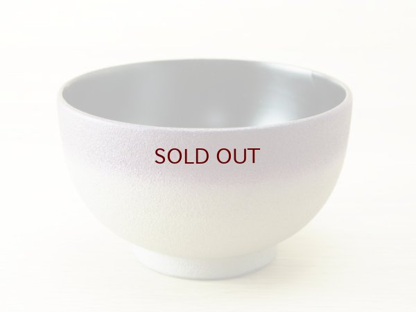 画像4: 夫婦汁椀　紋紗塗２色椀　桐箱付き