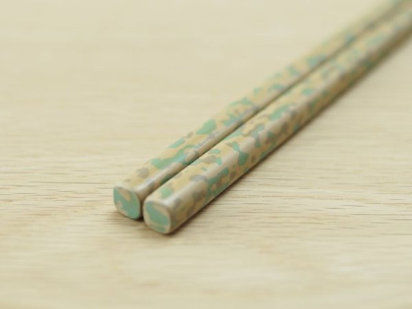 画像11: 唐塗　大箸　(白赤、白緑）