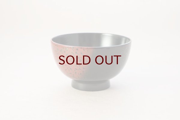 画像2: 夫婦汁椀 唐塗ぼかし椀 桐箱付き (2)