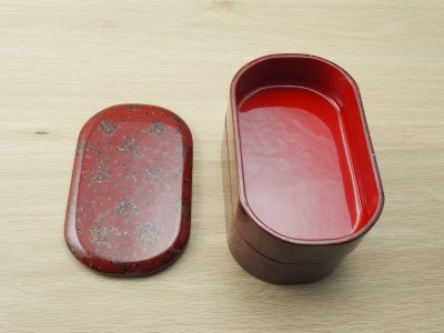 画像2: お弁当箱　赤上(3) 微塵貝入り