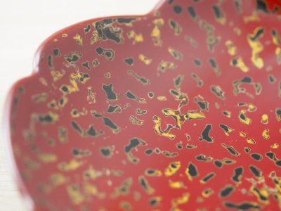 画像3: 唐塗　菓子皿　桜　赤上