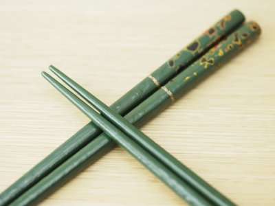 画像3: 唐塗　大箸(金線）