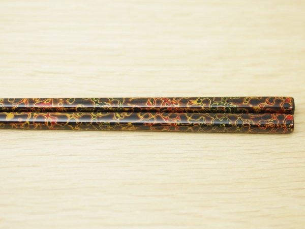 画像4: 唐塗　細箸（呂上、緑上） (4)