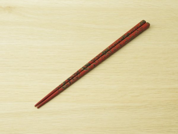 画像2: 唐塗 細箸(赤上、呂上、緑上) (2)