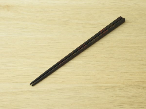 画像3: 唐塗　細箸 （赤上黒金、黒上赤緑金） (3)