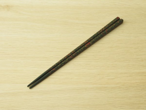 画像4: 唐塗 細箸(赤上、呂上、緑上) (4)