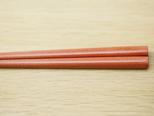画像5: ななこ塗　中箸　白種　（赤、ピンク） (5)