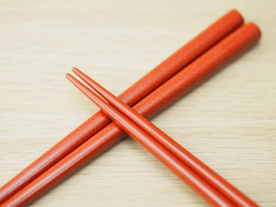 画像2: ななこ塗　中箸　（白、オレンジ、ピンク）