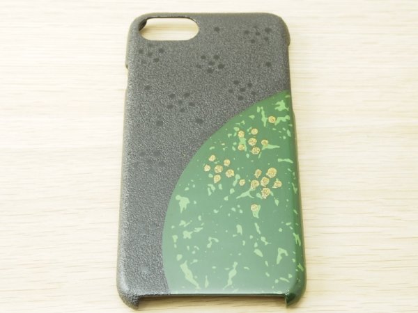 画像2: 紋紗塗と唐塗 iPhone 7、iPhone 8 用ケース 緑 (2)