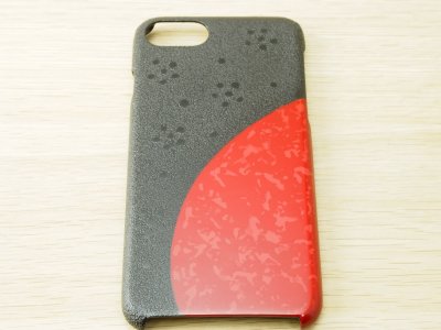 画像1: 紋紗塗と唐塗　iPhone 7、iPhone 8 用ケース 赤
