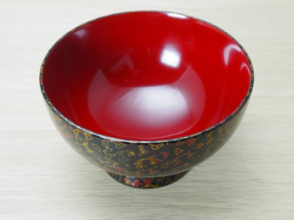 画像3: 唐塗 仙才椀 呂上 (3)