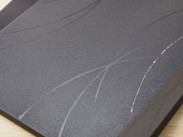 画像4: 紋紗塗 多様皿 すすき柄(曲線) (4)