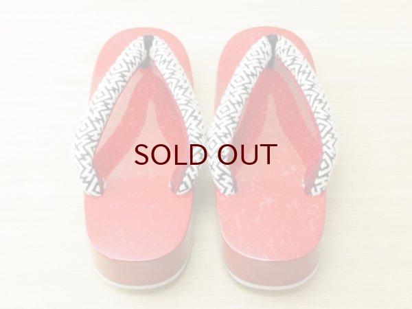 画像3: 唐塗 女下駄 赤上 夏次郎商店(別注) (3)