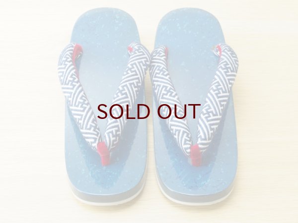 画像2: 唐塗 女下駄 青上 夏次郎商店(別注) (2)