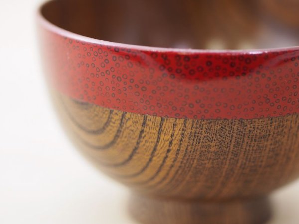 画像4: ななこ塗 赤上拭き漆仕上げ (4)