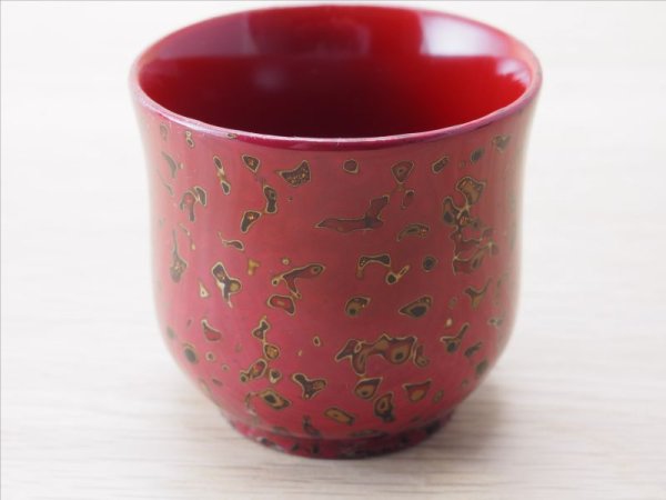 画像2: 唐塗　お猪口　桃上 (2)