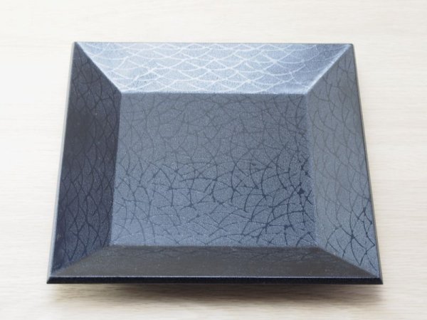 画像2: 紋紗塗　四方盆　すすき塗 (2)