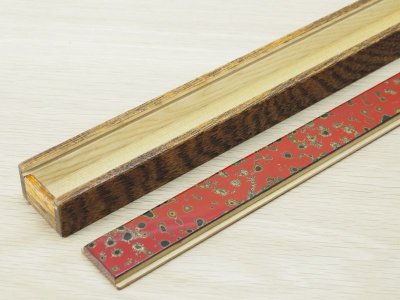 画像1: 唐塗　木製携帯箸箱赤上 (中箸用）