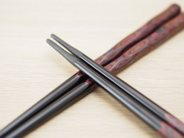 画像6: 変わり塗箸 大箸 堆漆(桐箱付き) (6)