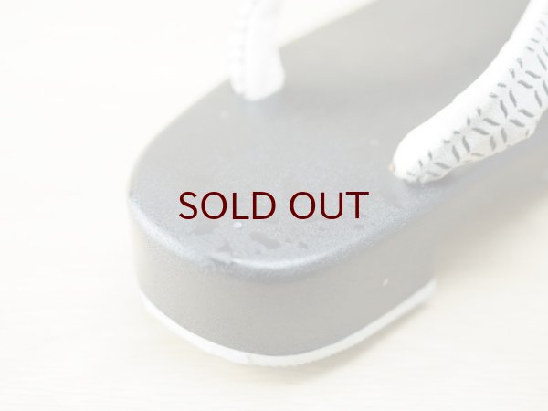 画像6: 紋紗塗 女下駄 花模様 (6)