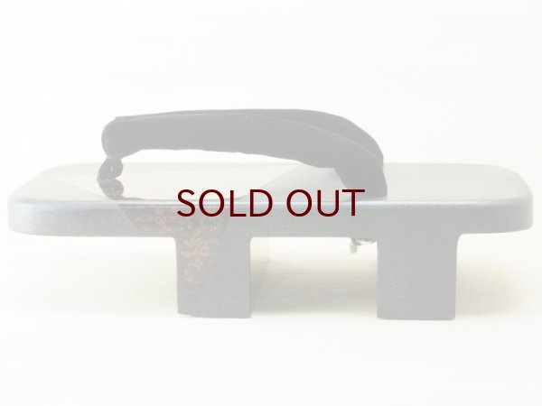 画像4: 紋紗塗　男下駄　唐塗塗り分け模様 (4)