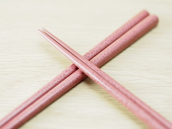 画像8: ななこ塗 女性専用箸 (桃色、オレンジ) (8)
