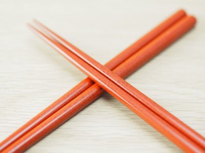 画像2: ななこ塗　女性専用箸　（桃色、オレンジ）