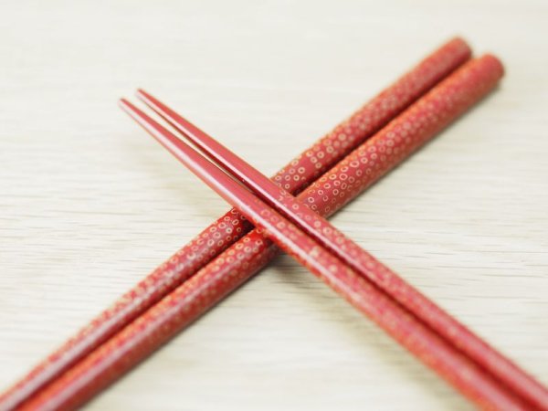 画像8: ななこ塗 女性専用箸 (赤色、青色)白種 (8)