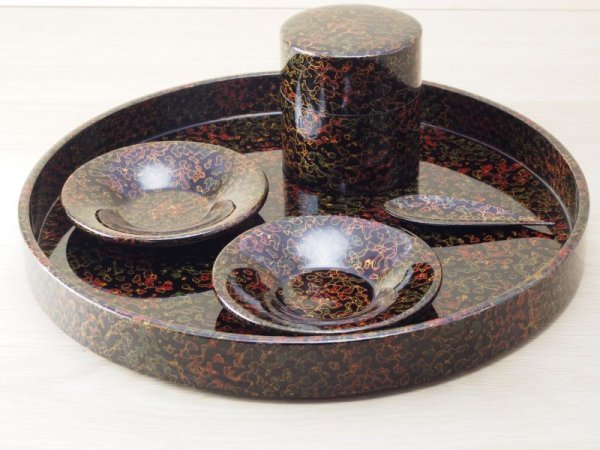 画像3: 唐塗 茶櫃セット 呂上 (3)