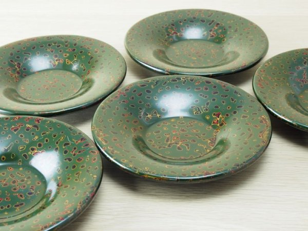 画像5: 唐塗 茶櫃セット 緑上 (5)