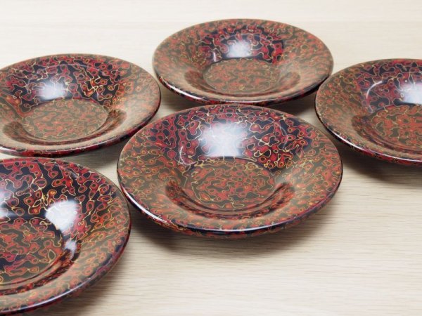 画像5: 唐塗 茶櫃セット 黒上赤彩色 (5)