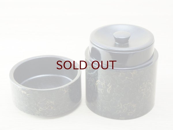 画像4: 唐塗 木製茶櫃セット (黒上緑彩色金入り) (4)