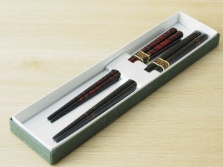 M101 ゆきち 未使用品 津軽塗 恵比須屋 椀 箸 夫婦茶碗 夫婦箸（セット） - 津軽塗専門店 恵比須屋