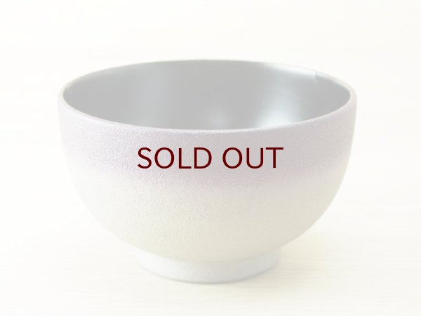 画像4: 夫婦汁椀　紋紗塗２色椀　桐箱付き (4)